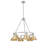 Felda 6 - Light Steel Dimmable Cone Chandelier-99998925-99998923