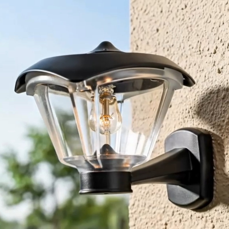 DIY Friendly Haven Solar Light Wall Pier and 3" Mount Black , Black