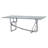Tavarious Glass Top Metal Base Dining Table