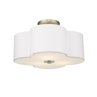 Paze Fabric Semi Flush Mount