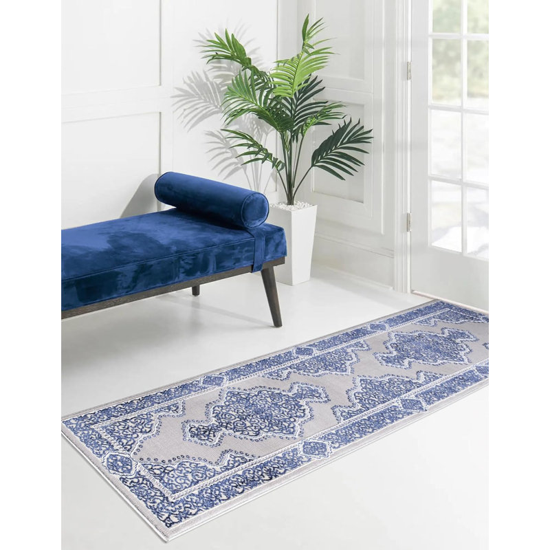Carenda Floral Area Rug, Rectangle 60 x 110cm