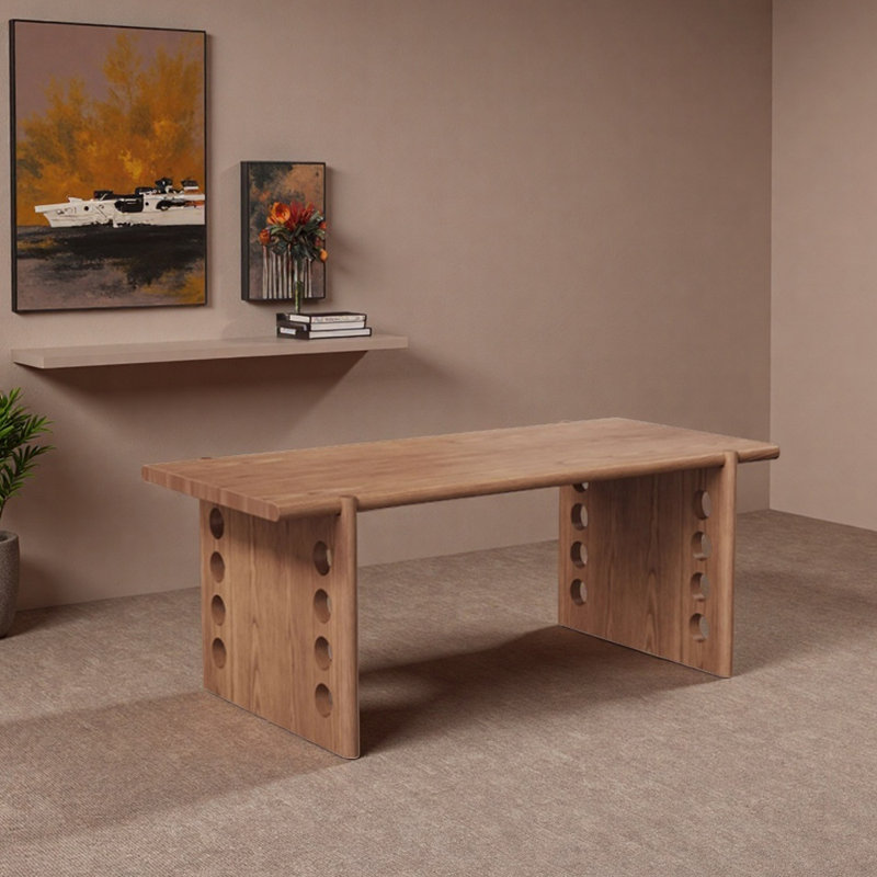 Bureau d'écriture en bois de frêne, Brun, H 29,52 po x l 78,74 po x P 31,49 po