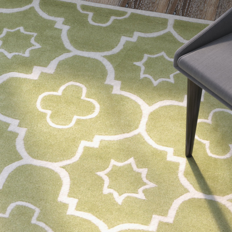 Carolene Hand Tufted Wool Geometric Rug, Rectangle 2' x 3'