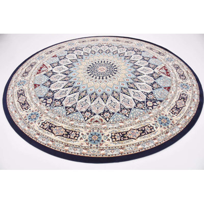Tapis traditionnel Kelayeh couleur denim