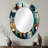 Green Abstracted Scenic Views II - Large Oval Wall Mirror On Metal-3565395