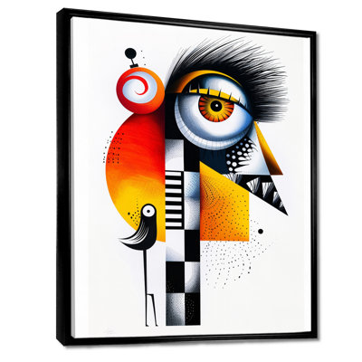 Strange Friendly Creature With Bird - Bird Wall Art Decor