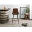 Iron Label Upholstered Counter Stool with Metal Frame-106589282