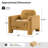 Werts 36" Modern Curved Chenille Armchair-1718796