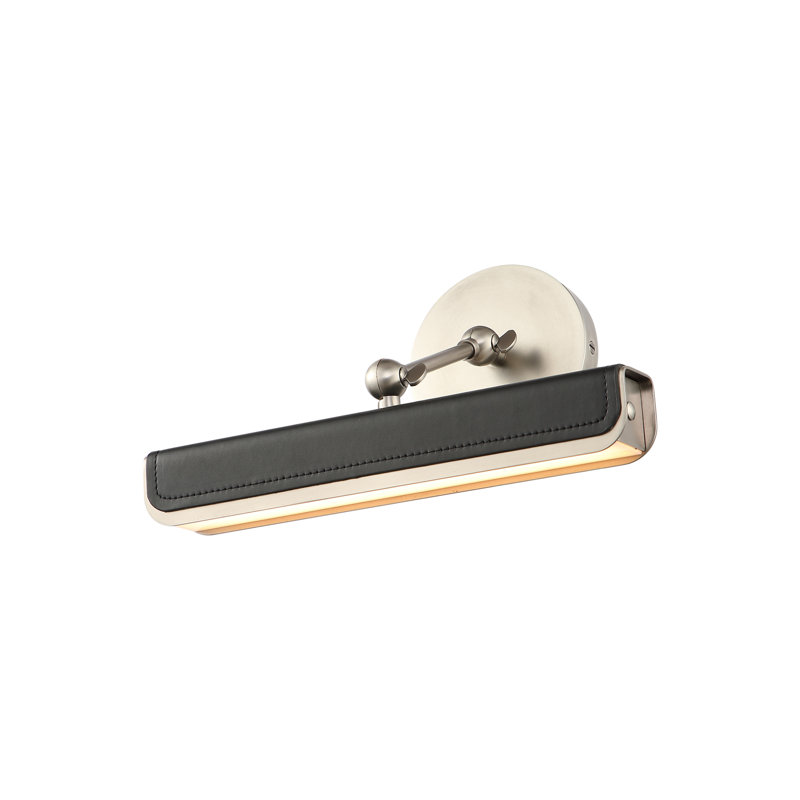 Valise Dimmable LED Wall Mounted Picture Light, Aged Nickel/Tuxedo