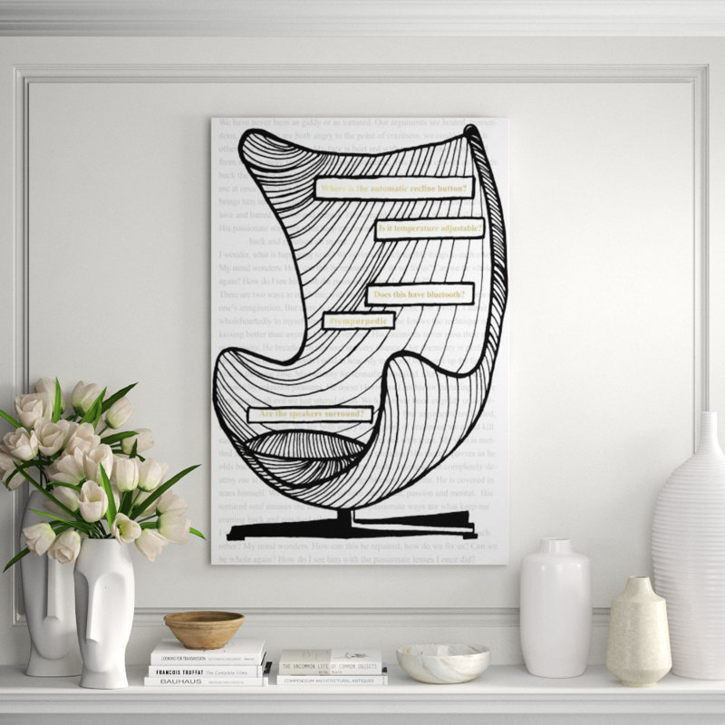 Sit Down Print by Kelli Ellis, Gild Gold, 45" H x 30" W x 1.5" D