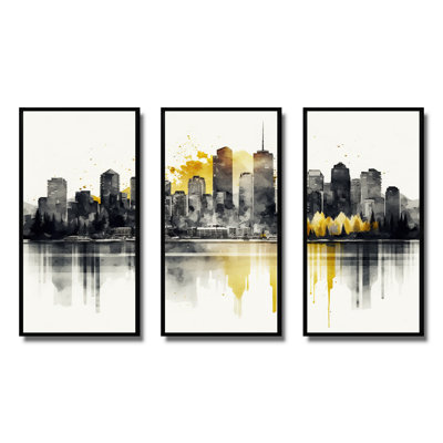 Vancouver By Lakeside I - 3 Piece Print on Canvas