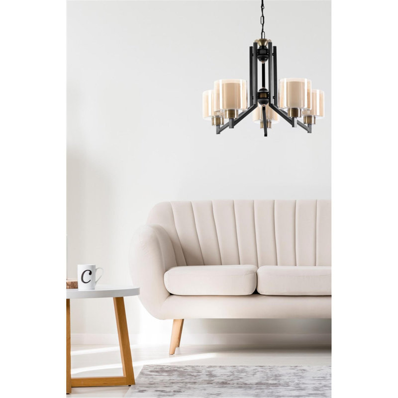 Maisonet 5 - Light Candle Style Chandelier, Black