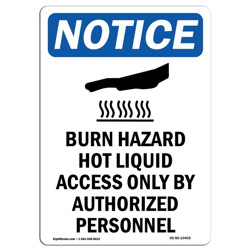 Signe «Burn Burn Hazard» avec symbole