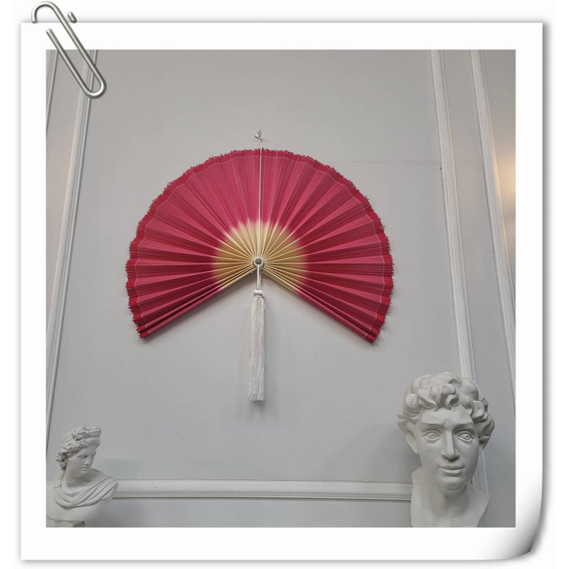 Décoration murale grand ventilateur en bambou
