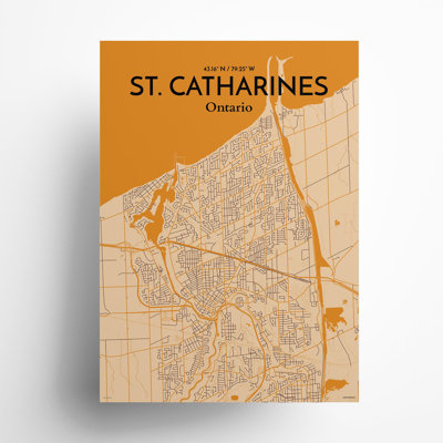 St. Catharines City Map, impression