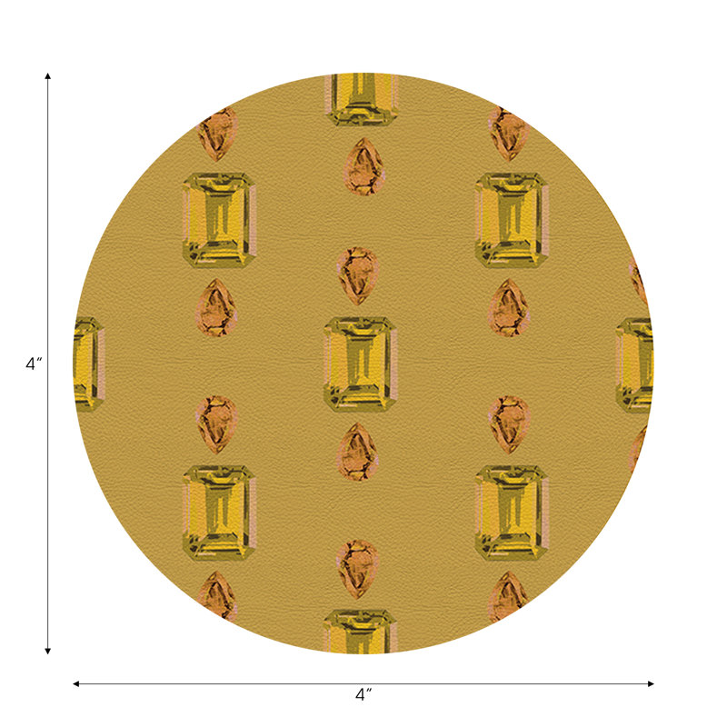 Sous-verres ronds en cuir vegan