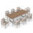 8 - Person Rectangular Outdoor Dining Set With Cushions-819928855