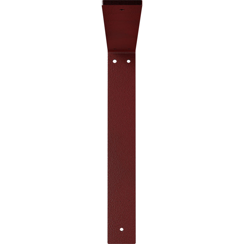 Support en acier Hamilton, H 14 po x l 2 po x P 14 po, Rouge vif martelé