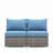 59.8"Width Outdoor Wicker Armless Sofa Set