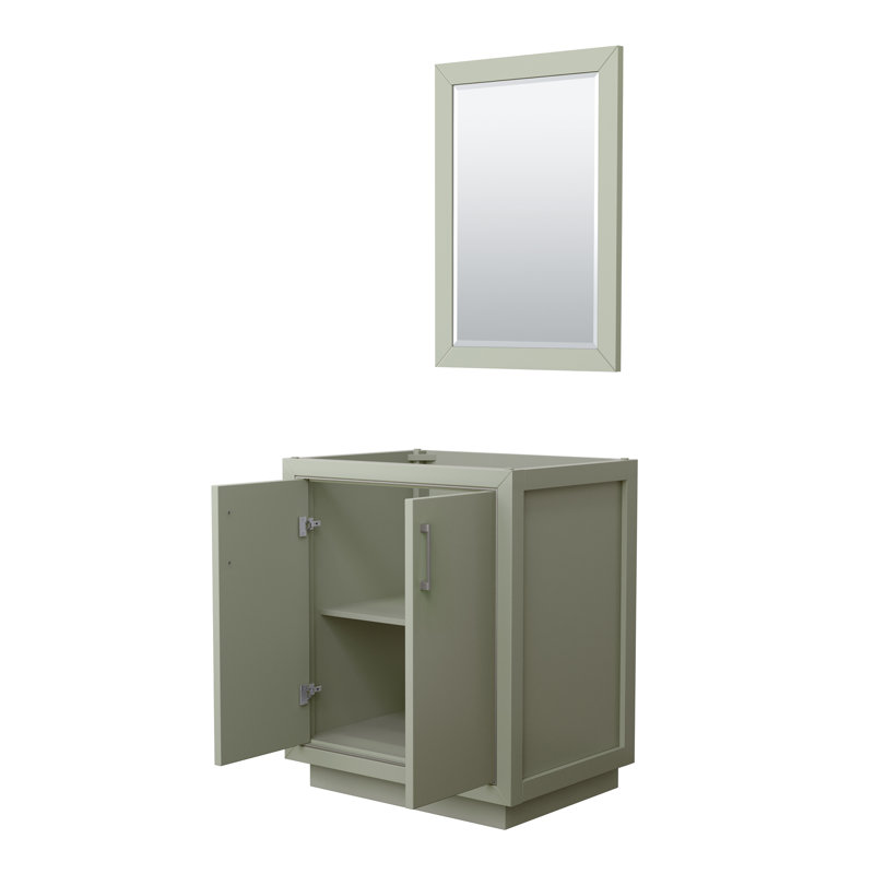 Base de meuble-lavabo simple 59,25 po Icon et miroir seulement, Vert clair