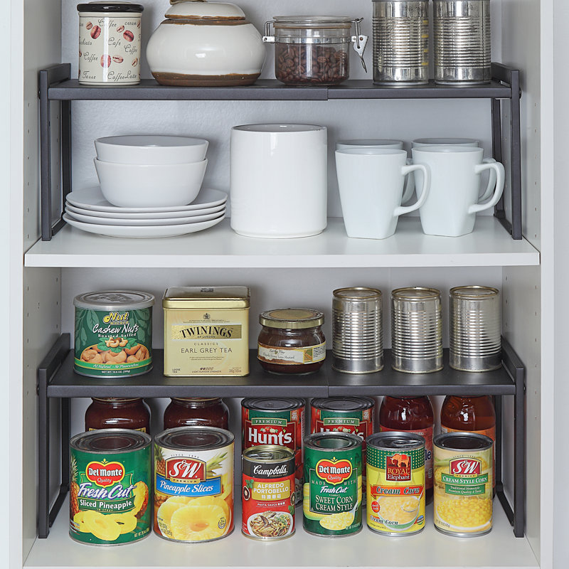 Expandable Cabinet Storage Rack - Tabletop Storage Spice Shelf Organizer Rack