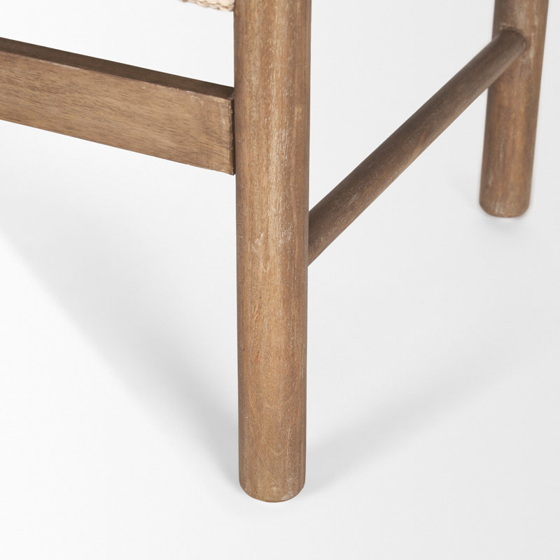 Banc en bois brun foncé Dromain