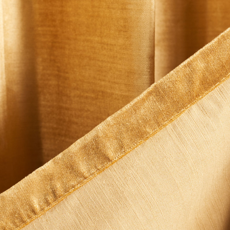 Ida Room Darkening Curtain Single Panel, 52" W x 84" L, Golden
