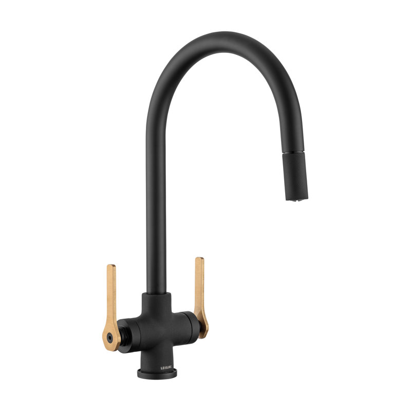 Rangemaster Pull Out Kitchen Faucet, Matt Black