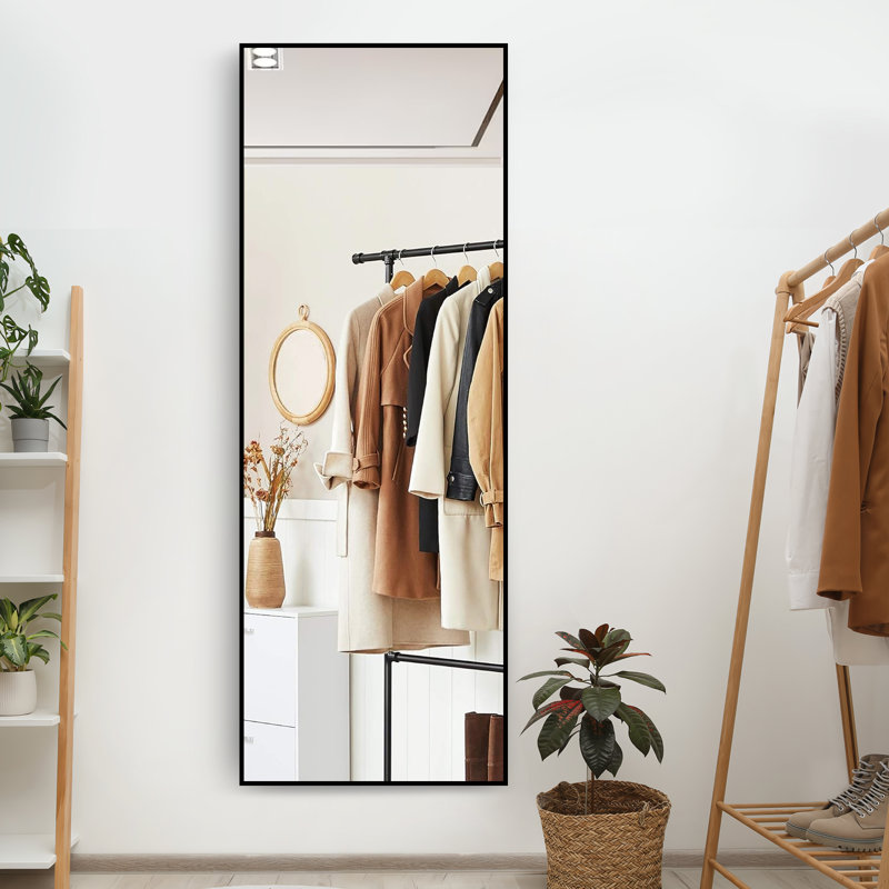 Veria Metal Rectangle Mirror, 64.17" x 21.26"