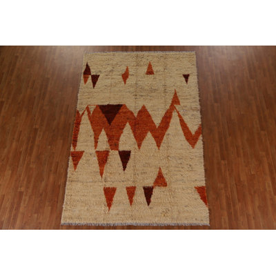One-of-a-Kind Rectangle 6'6'' X 9'9'' New Age Wool Area Rug in
