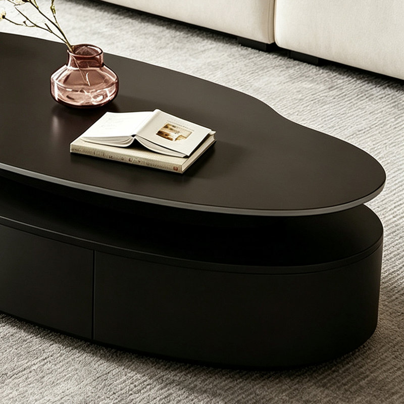 Table basse italienne de luxe, Clear/Black