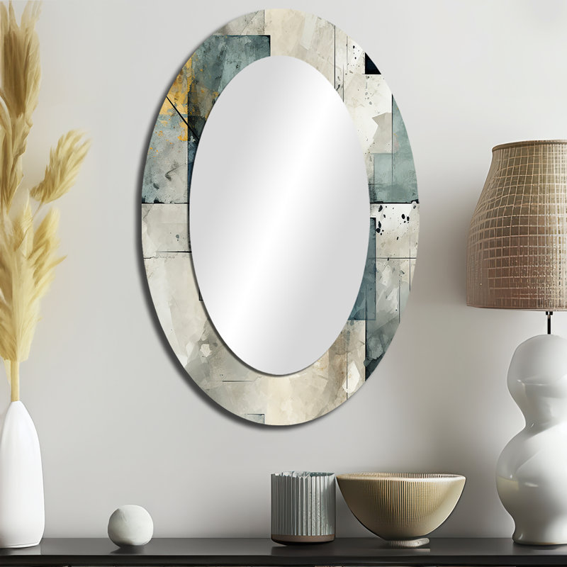 Miroir mural gris, H 36 po x l 24 po