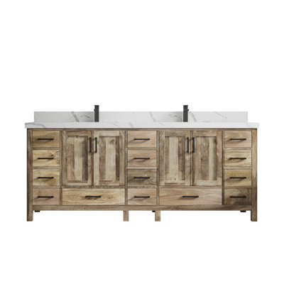 Malibu 84'' Double Bathroom Vanity with Top