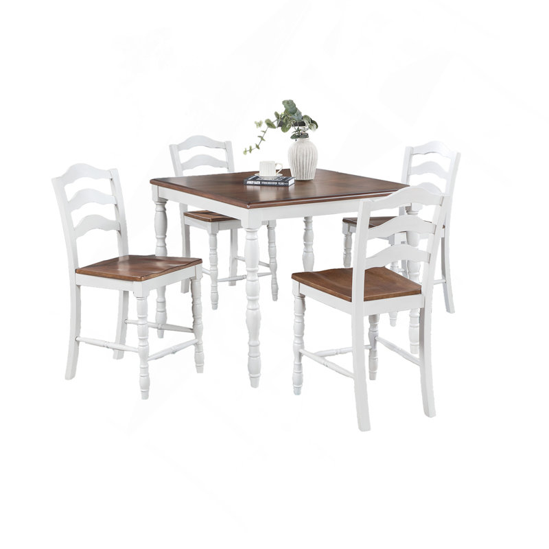 Ensemble de salle à manger 5 pièces, meubles de salle à manger en bois, H 36 po x l 42 po x P 42 po
