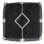 Repose-pieds 18 po noir 100% coton