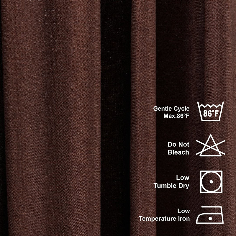 Faux Linen Tablecloth, 120" x 54", Brown