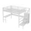 Lit mezzanine avec bureau en L et port USB, lit mezzanine avec garde-robe et tablette réglable pour les adolescents adultes-114221501-114221504
