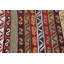 Tapis de style kilim turc rétro fabriqué à la main dans des couleurs vives pour un décor bohème