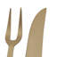 Ensemble d'ustensiles de sculpture moderne en nacre et acier dans une boîte pour table à manger - Service de cuisine pour le divertissement et la restauration - ensemble de 2, blanc et or