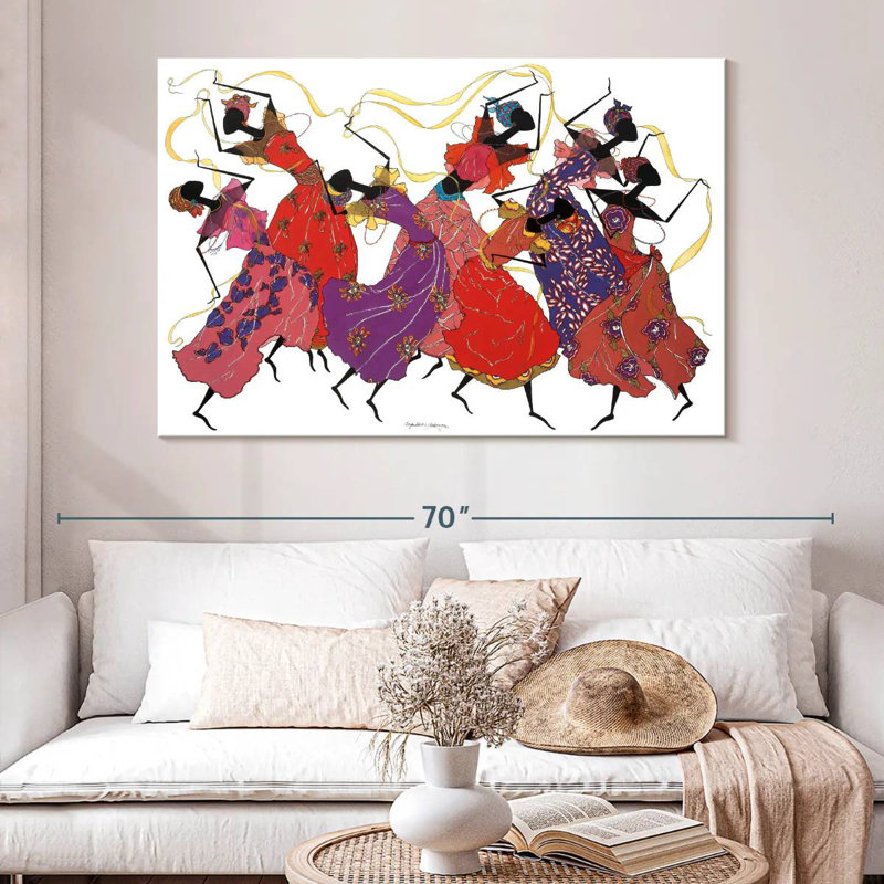 Danseuse en mauve Enn, H 34 po x l 51 po
