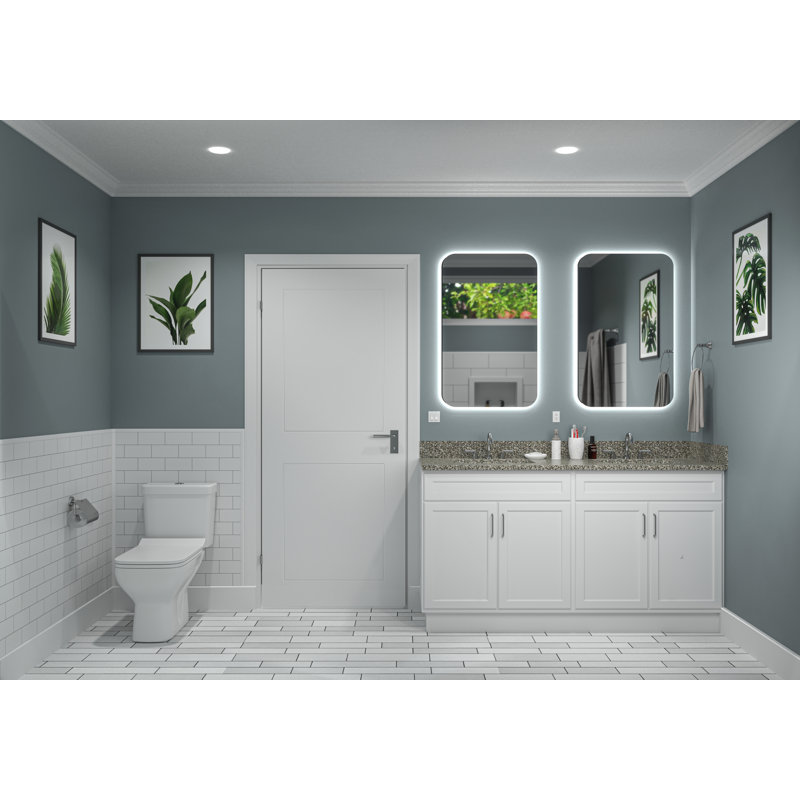 Ensemble de bordure de douche en polyester 3 x 6 Subway Tile Wall - 48 x 96 x 48 x 96