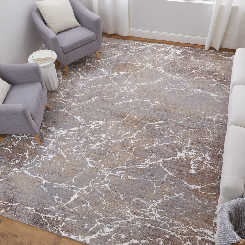 Rhun Abstract Indoor Rug, Rectangle 6'7" x 9'6"