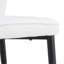 8 chaises de salle à manger modernes avec un élégant dossier à motif en polyuréthane et des pieds en métal noir pour une expérience confortable à la maison dans la cuisine, la chambre à coucher et le bureau.