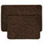 Ensemble de 2 tapis de bain en mousse à mémoire de forme Lavish Home, brun-197992108