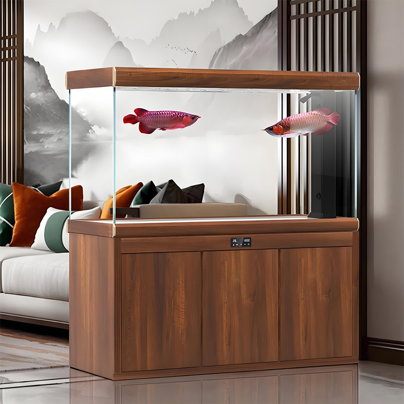 Grand aquarium de 45,67 po avec filtration au fond, 66,31 gallons (H 61,02 po x l 45,67 po x P 15,75 p
