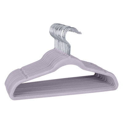  Paquet de 25 cintres pour enfants en velours rose
