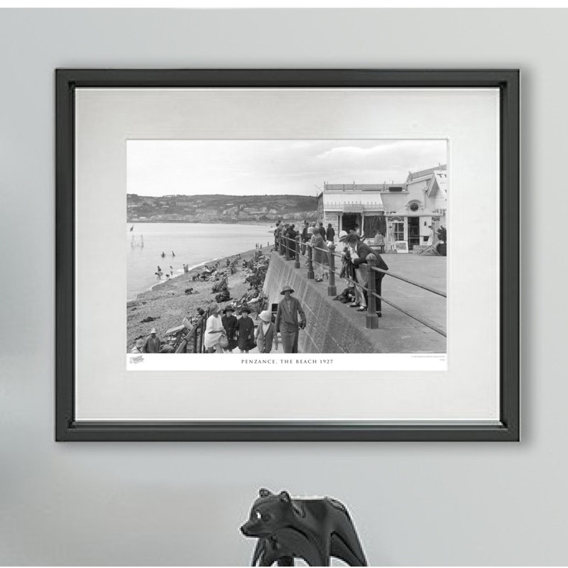 Penzance, The Beach 1927 - Single Picture Frame Print, 45cm H x 60cm W x 2.3cm D
