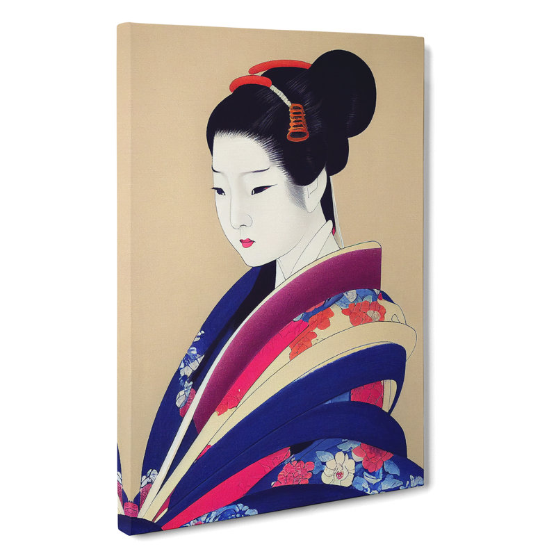 View Of A Geisha No.5 - Wrapped Canvas, 50cm H x 35cm W x 3cm D