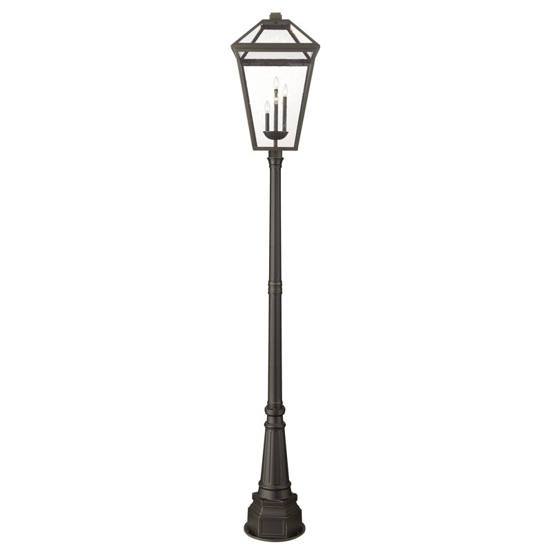 Luminaire d'extérieur sur pied 4 lumières Bien-Aime, Bronze huilé, Semé, H 116,75 po x l 19,5 po x P 19,5 po