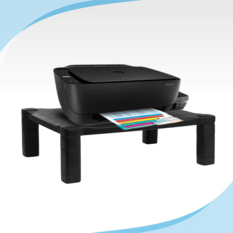 Black Adjustable Ergonomic Plastic Desk Monitor Stand
